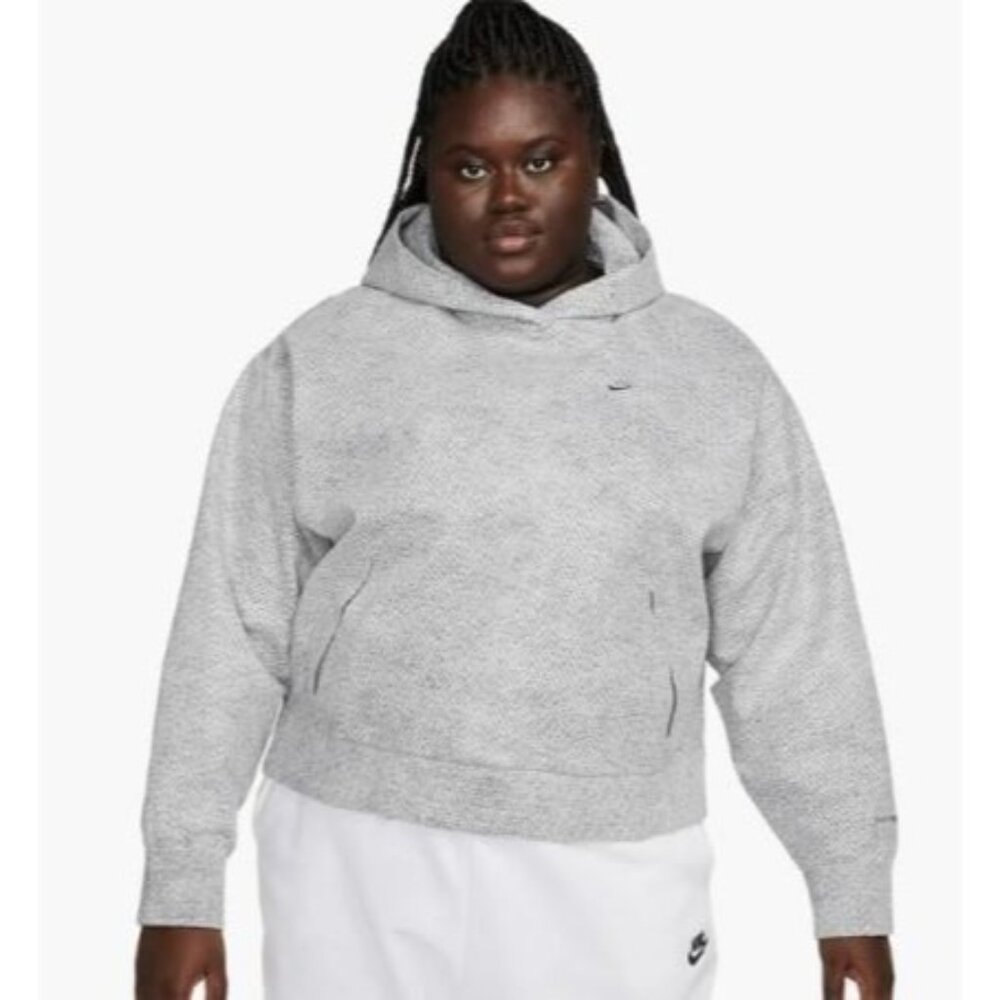 Nike Women's Tech Pack Therma-Fit ADV Grey Pullover Hoodie Size 1X DV4875-084